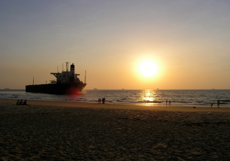 River Princess in Candolim ( Goa ) im Sonnenuntergang