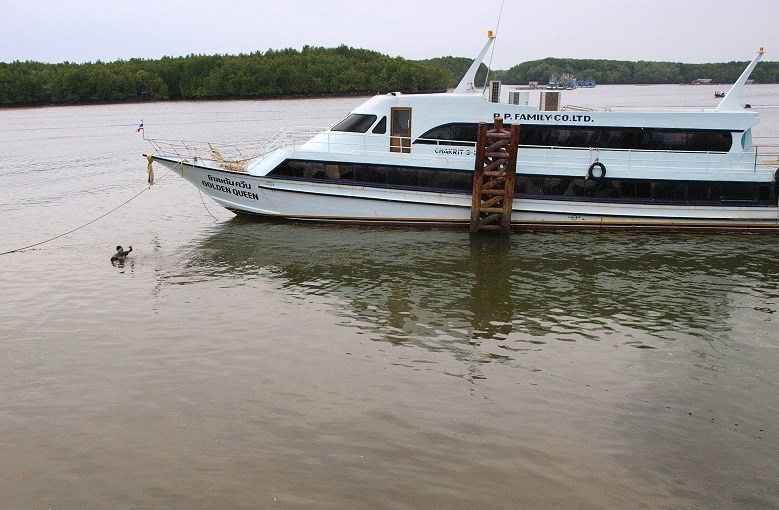 Fischer im Hafen von Krabi Stadt