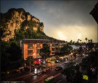 Ao Nang - Blick vom Balkon nach dem Gewitter.