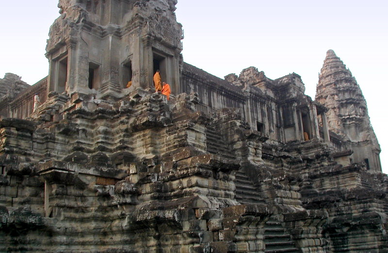 Mnche im Angkor Wat