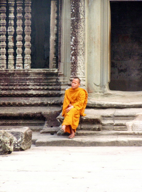 Mnch im Angkor Wat - Kambodscha